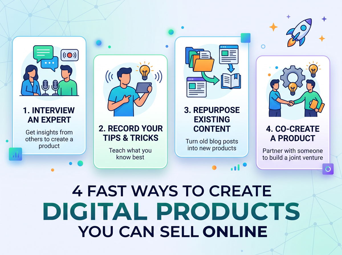 4 Fast Ways to Create Digital Products You Can Sell Online