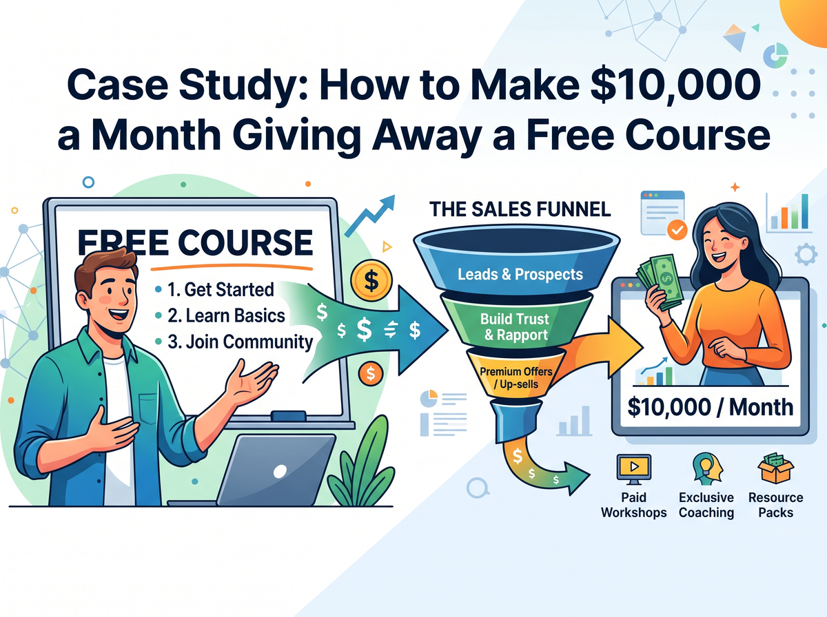 Case Study: How to Make $10,000 a Month Giving Away a Free Course